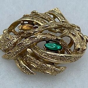 Vintage dress clip- brooch with rhinestones.